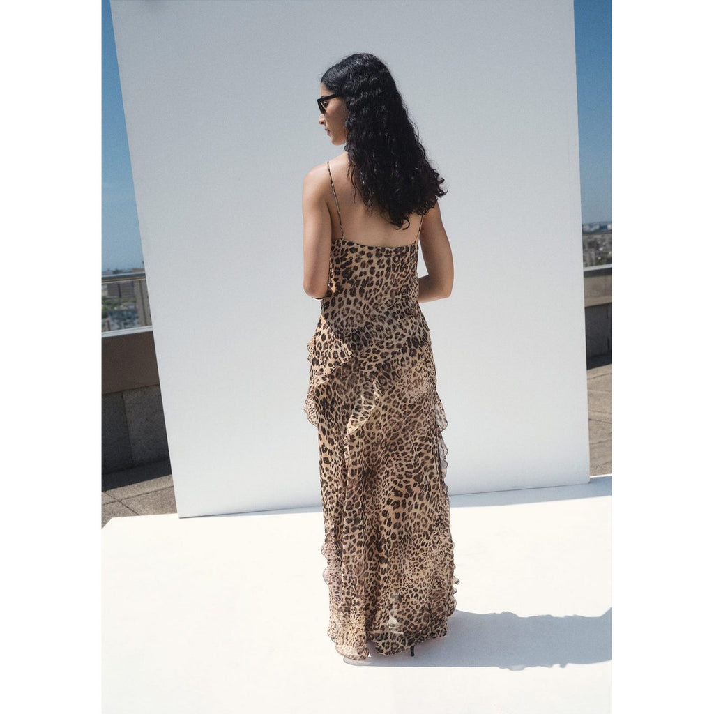 Leopard Print Dress with Cut-Out