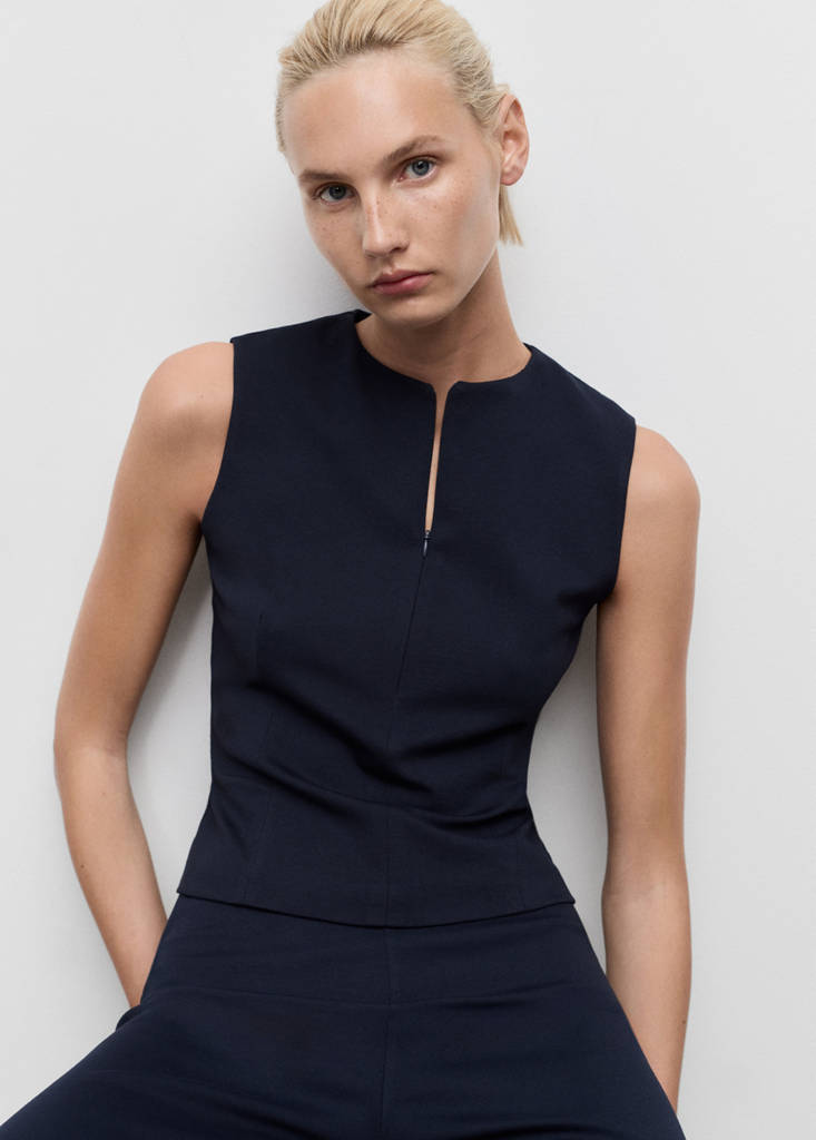 Top Cintré À Zip