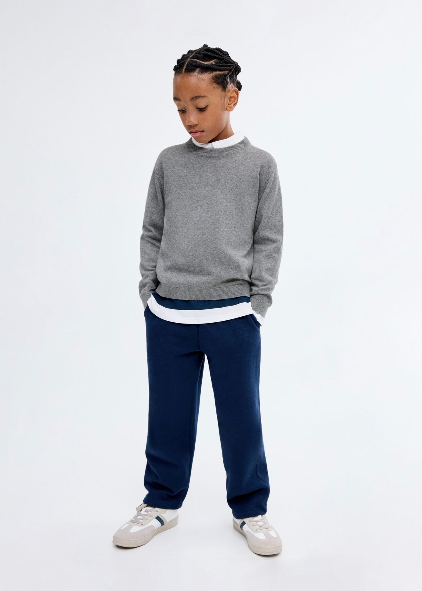 Jersey Hugo Gris Medio Jaspeado - Niño