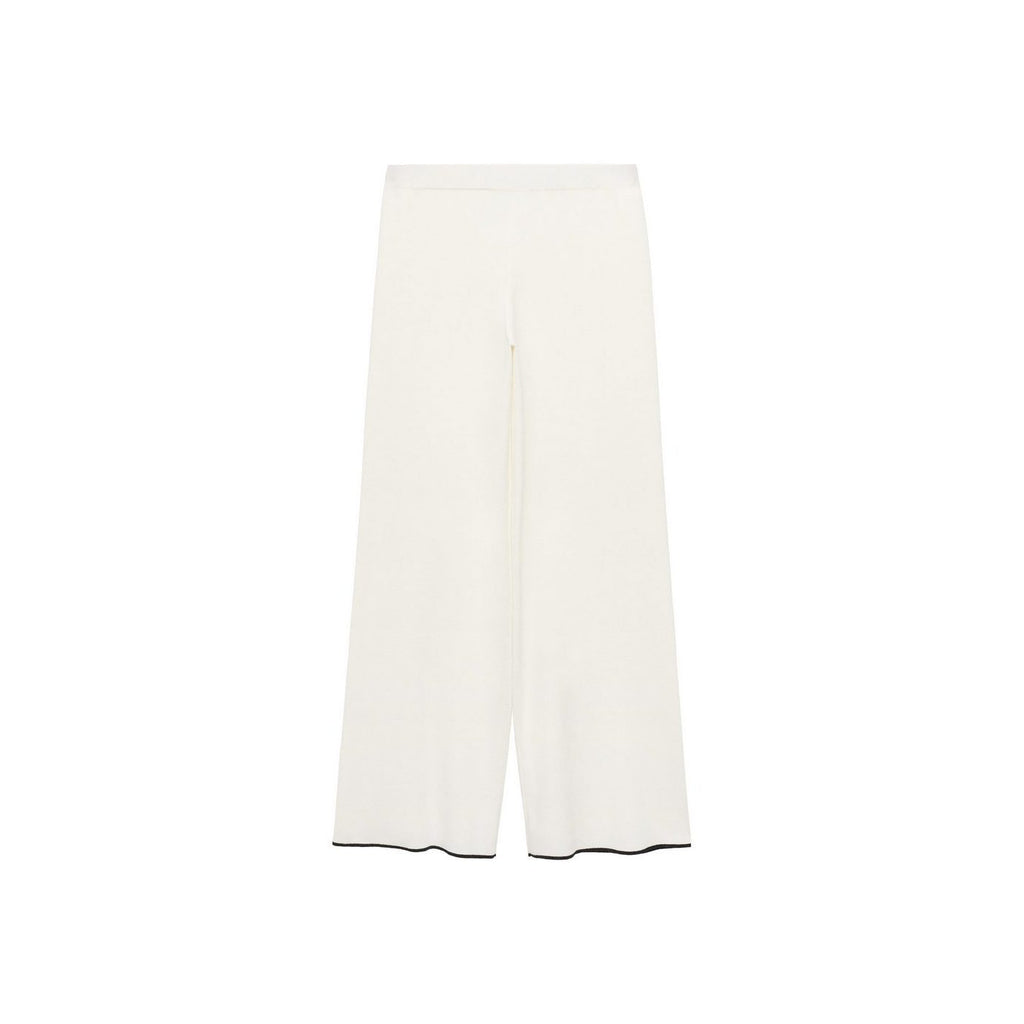 Pantalon Maille Bas Contrastant