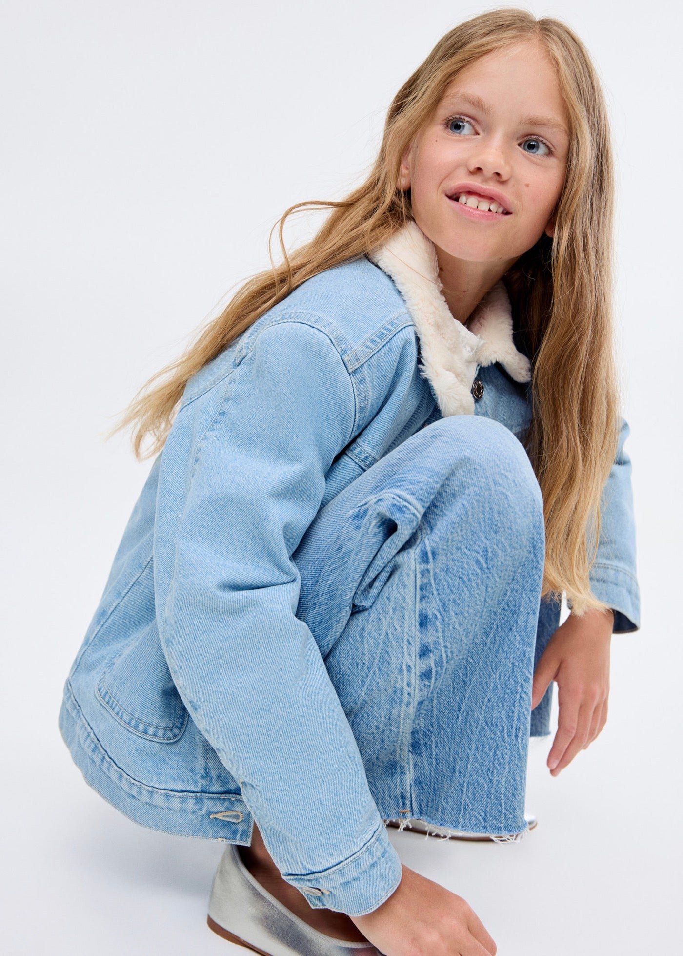 Lisa Light Blue Jacket - Girl