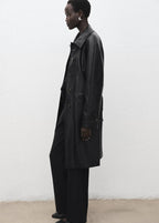 Trench Lungo Ecopelle Cintura