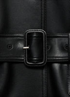 Trench Lungo Ecopelle Cintura