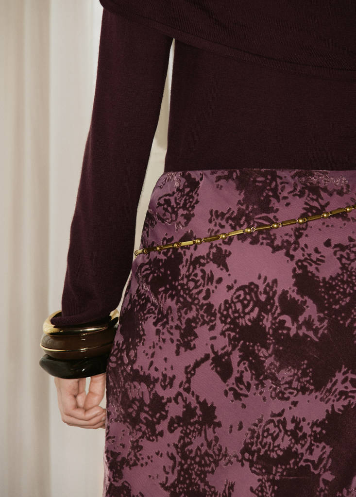 Lange Jacquard Rok