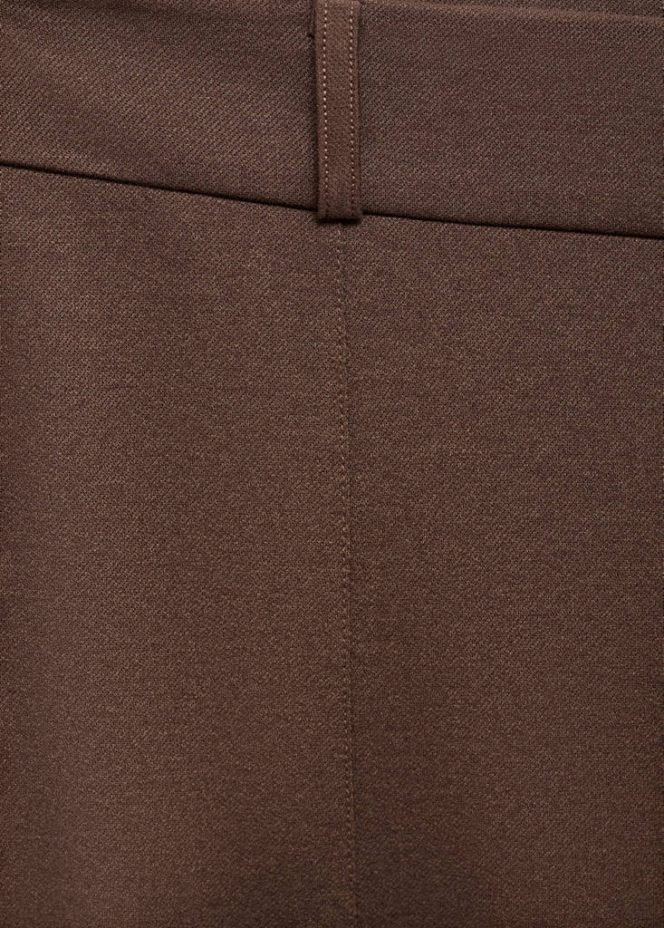 Pantaloni wide leg a vita alta con passanti