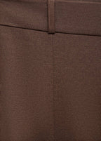 Pantaloni wide leg a vita alta con passanti
