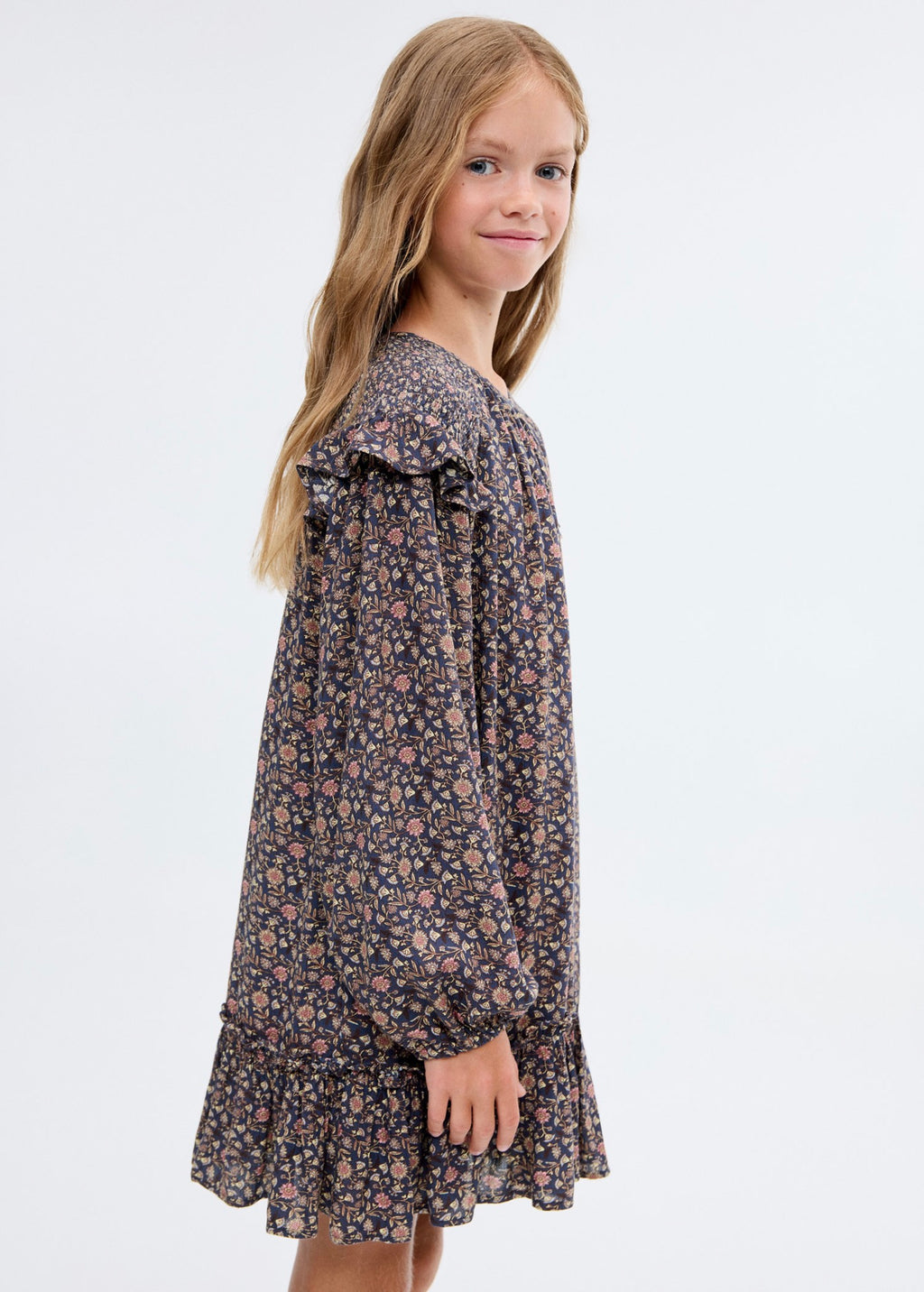 Robe Isa Bleu Marine - Fille