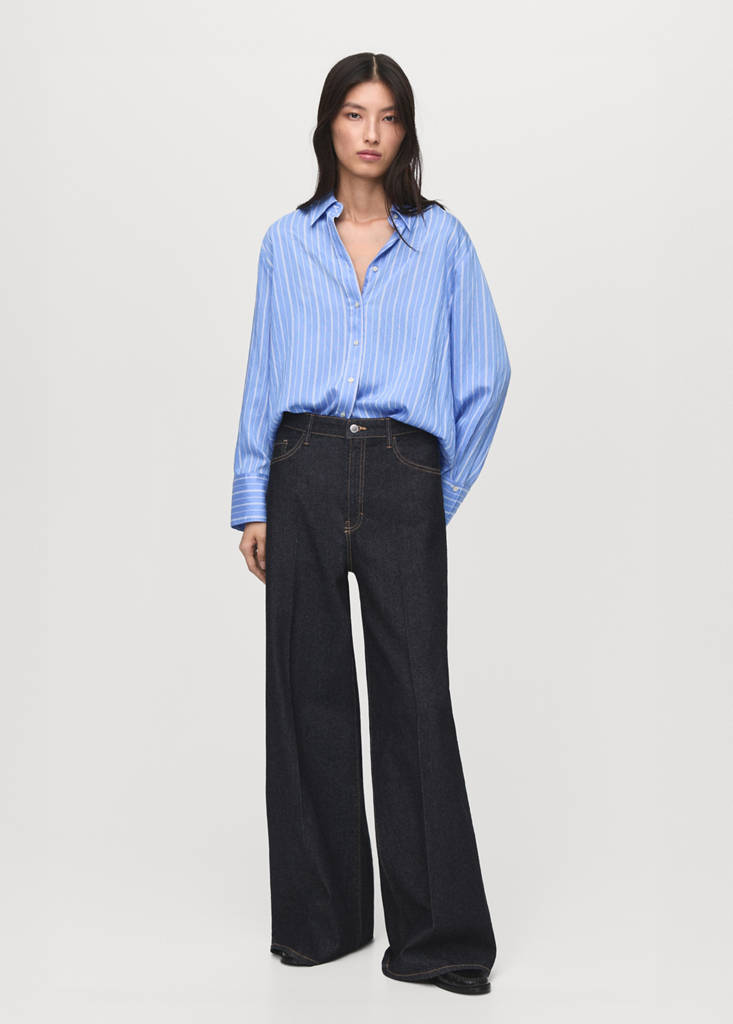 Camicia dritta a righe
