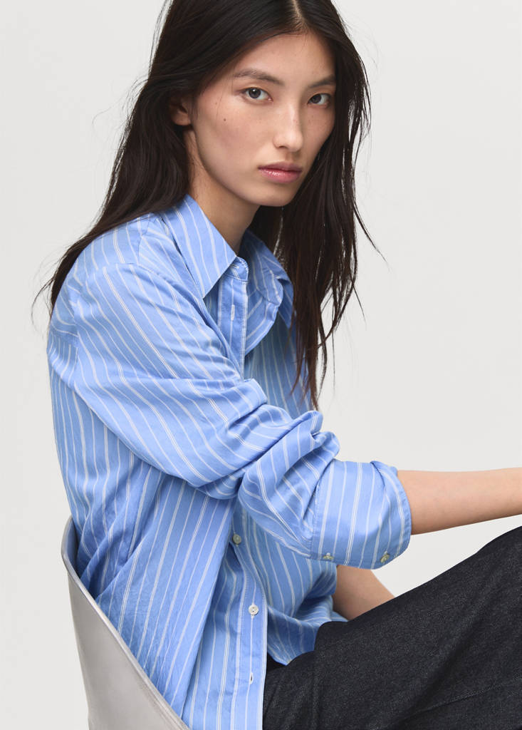 Camicia dritta a righe