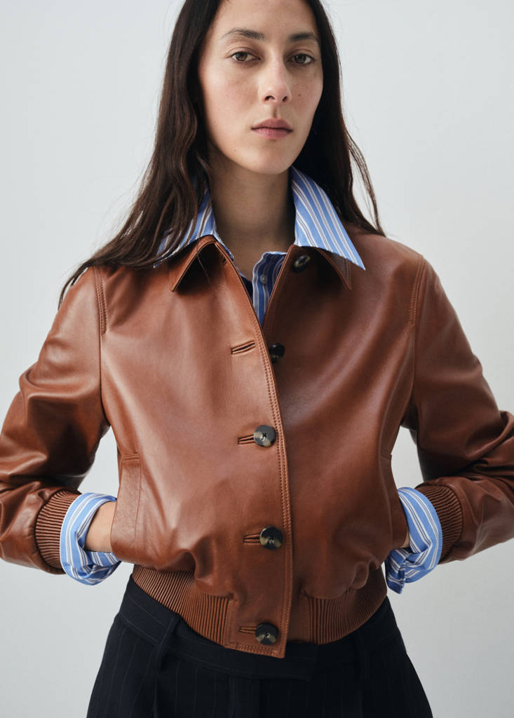 Giacca bomber 100 % pelle