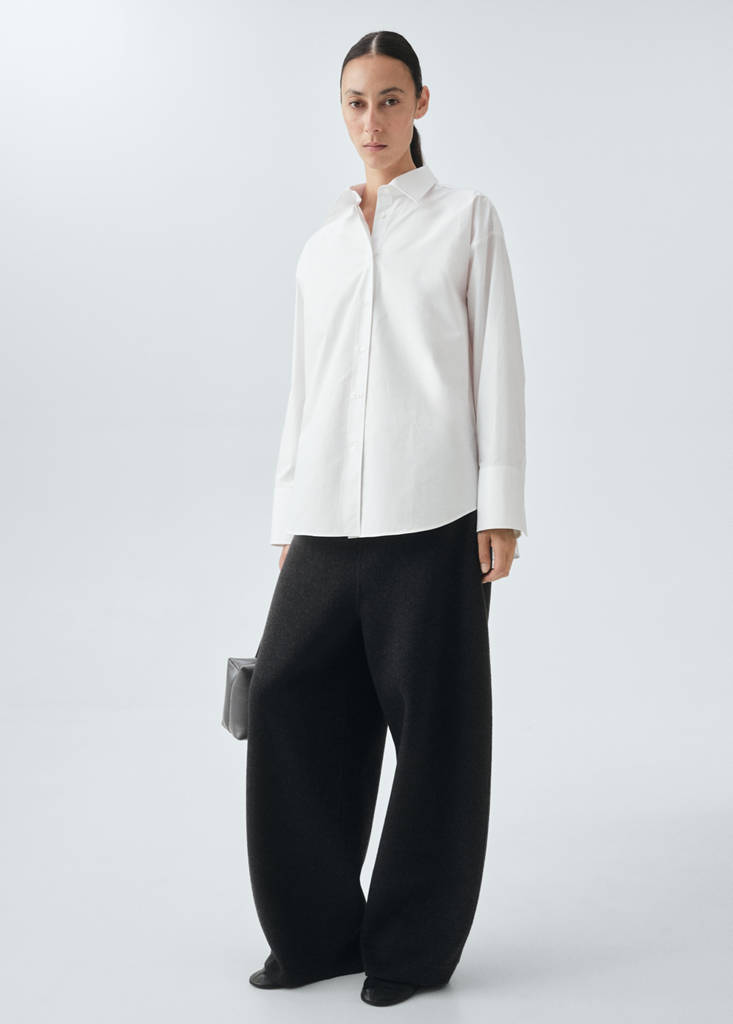 Camicia oversize in popeline