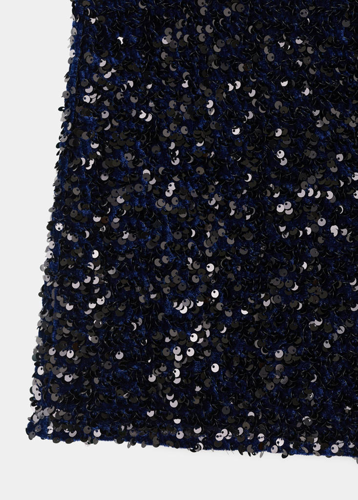 Shorts De Terciopelo Con Lentejuelas
