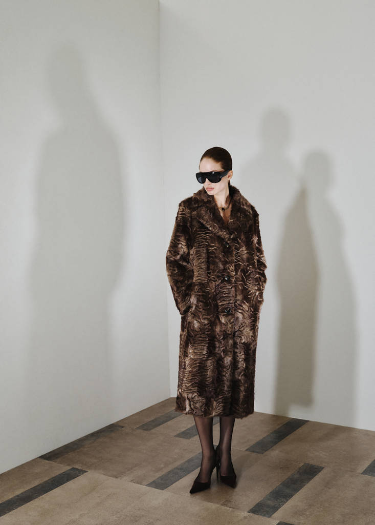 Manteau Fausse Fourrure Texture