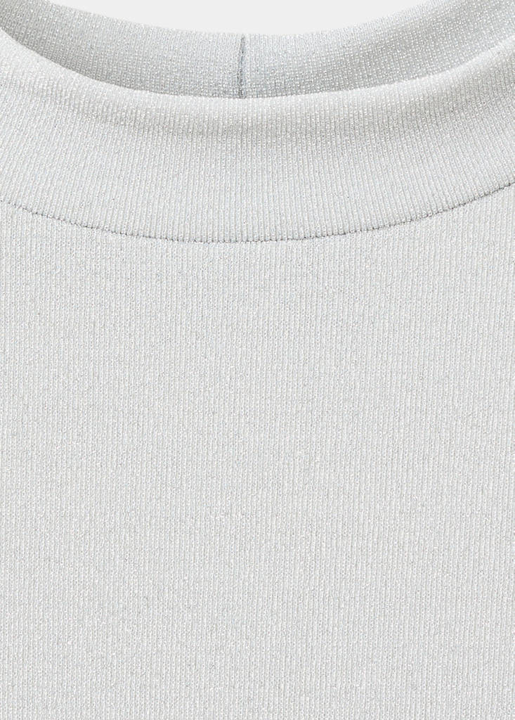 T-Shirt Lurex Col Montant