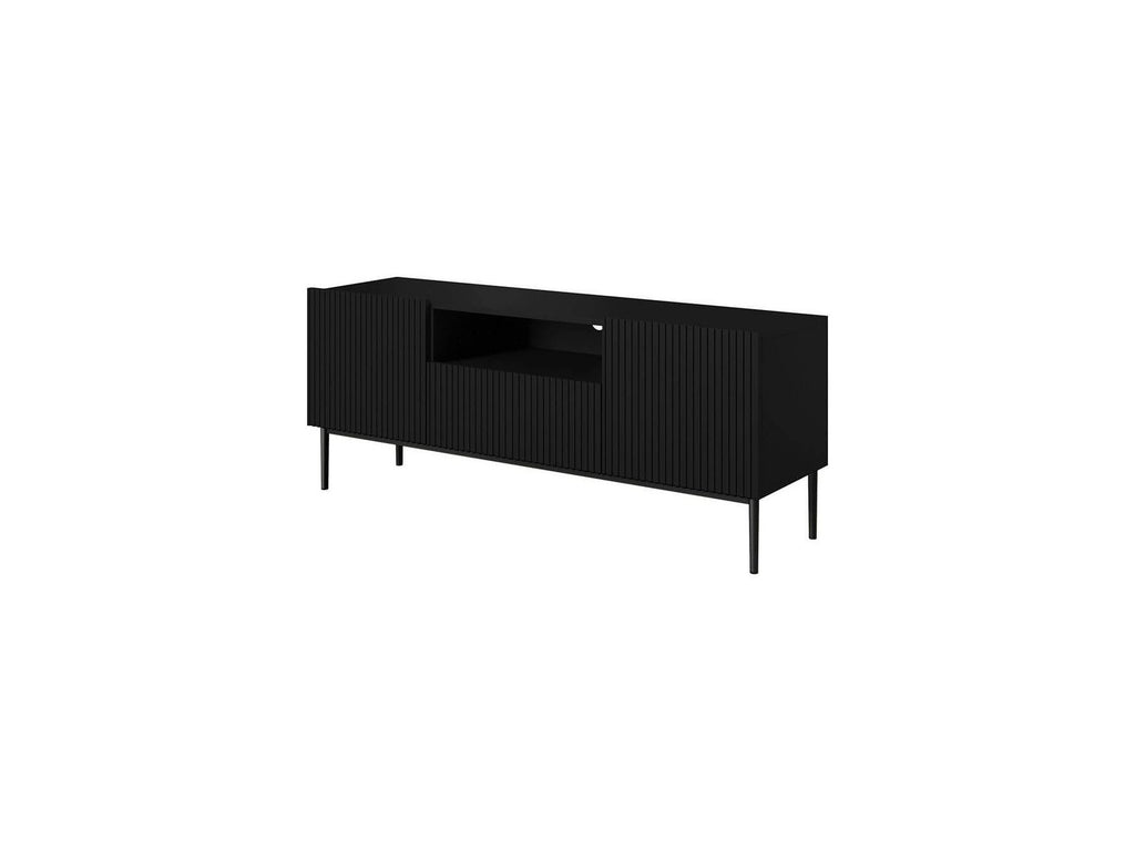 Kasha - Mueble de TV con compartimento - Patas negras