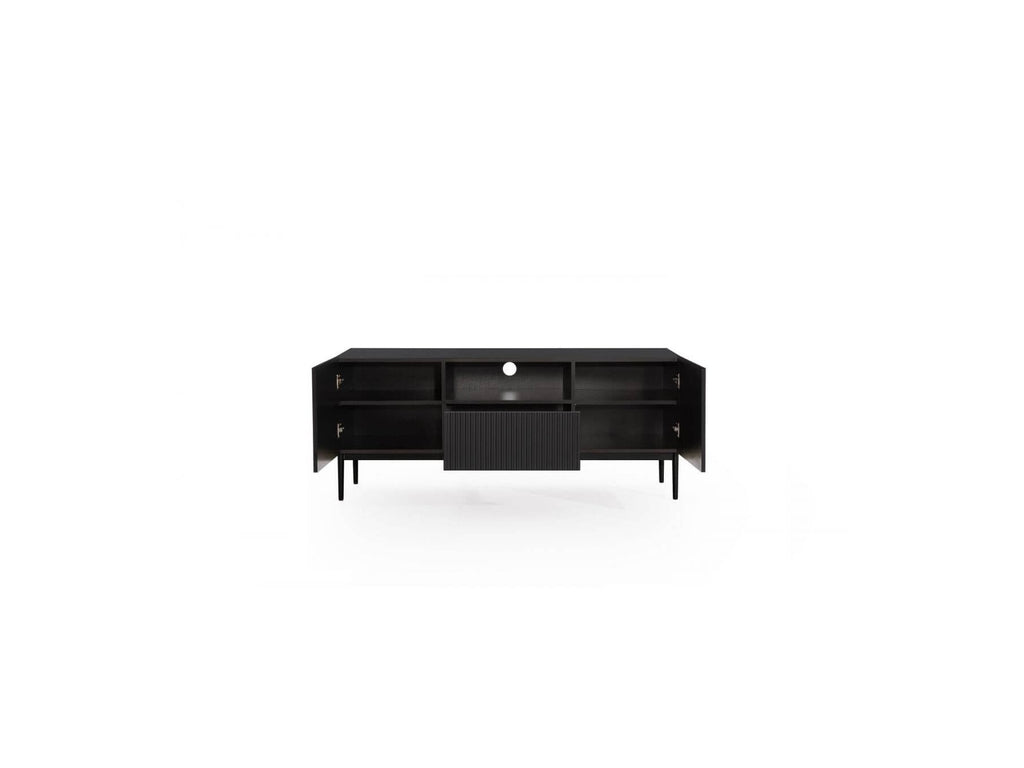 Kasha - Mueble de TV con compartimento - Patas negras