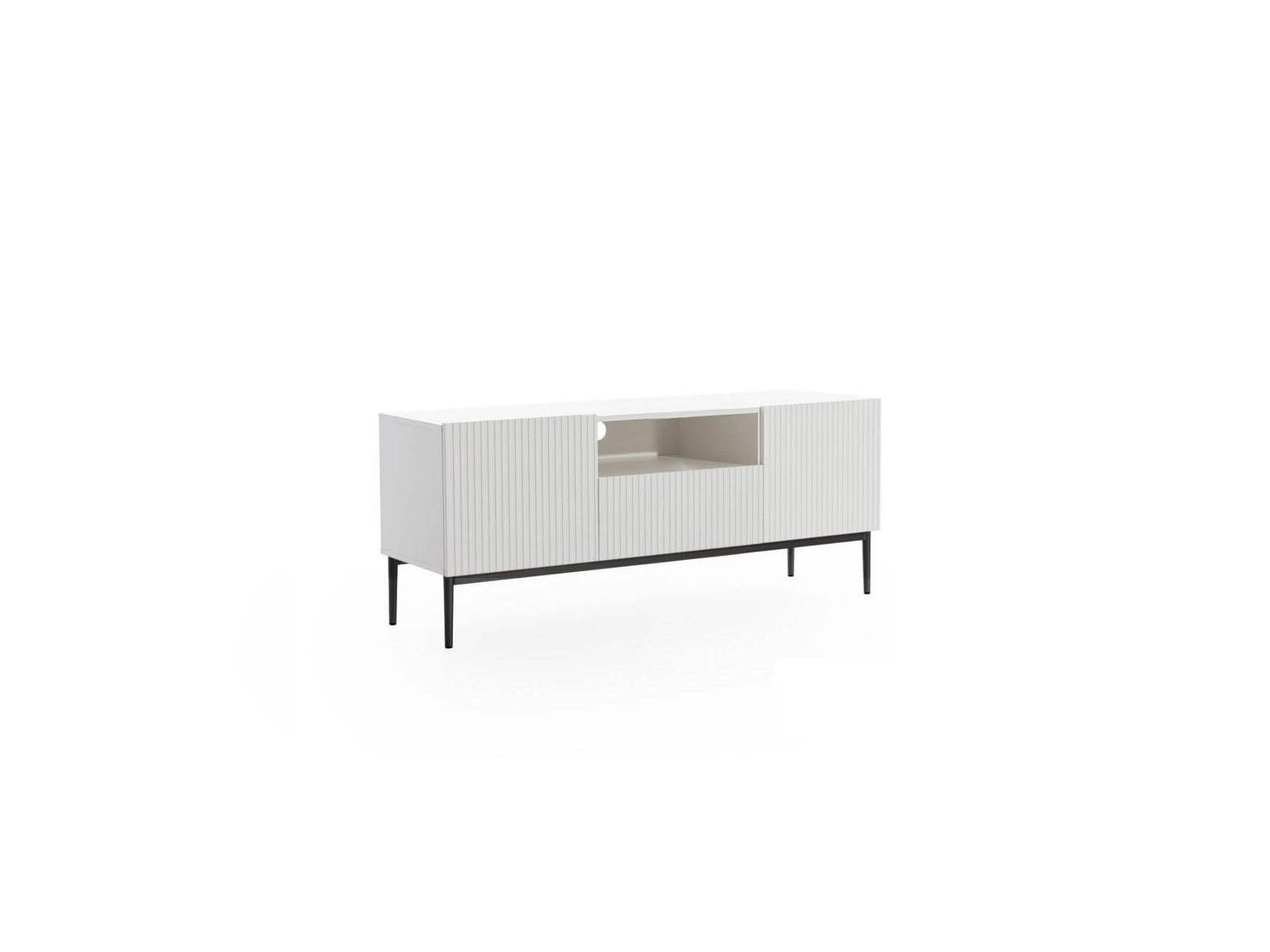 Kasha - Mueble de TV con compartimento - Patas negras