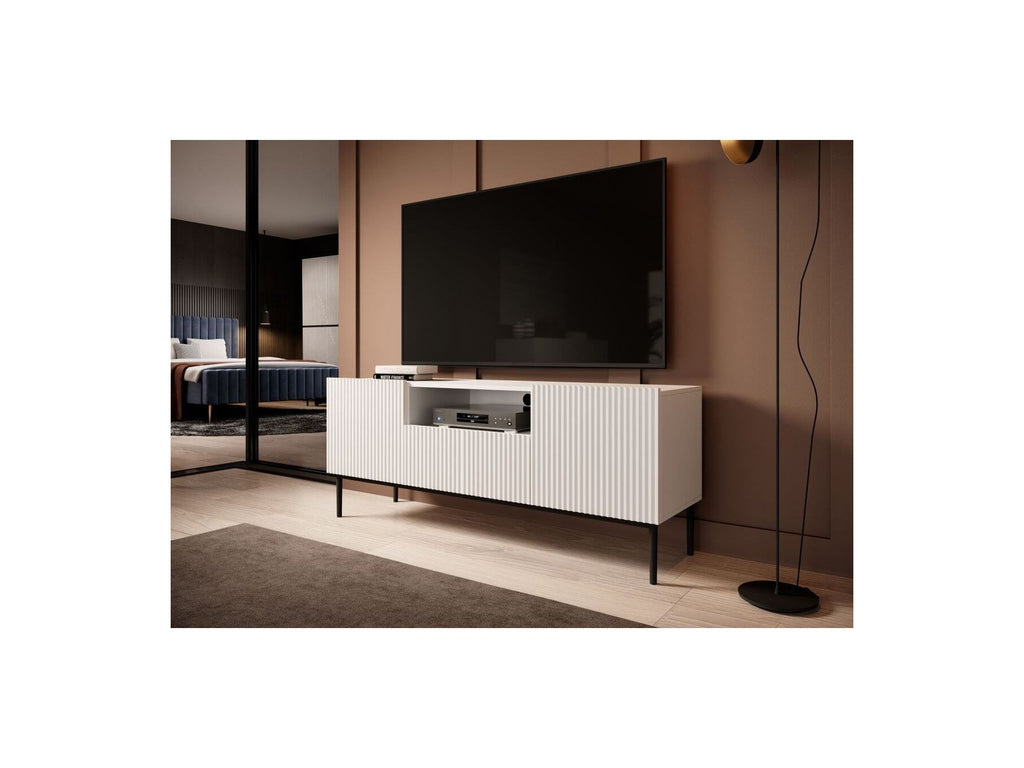 Kasha - Mueble de TV con compartimento - Patas negras