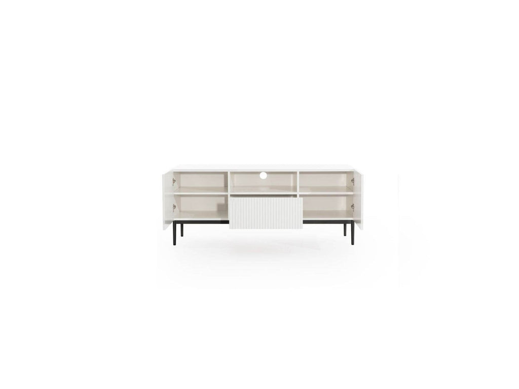 Kasha - Mueble de TV con compartimento - Patas negras