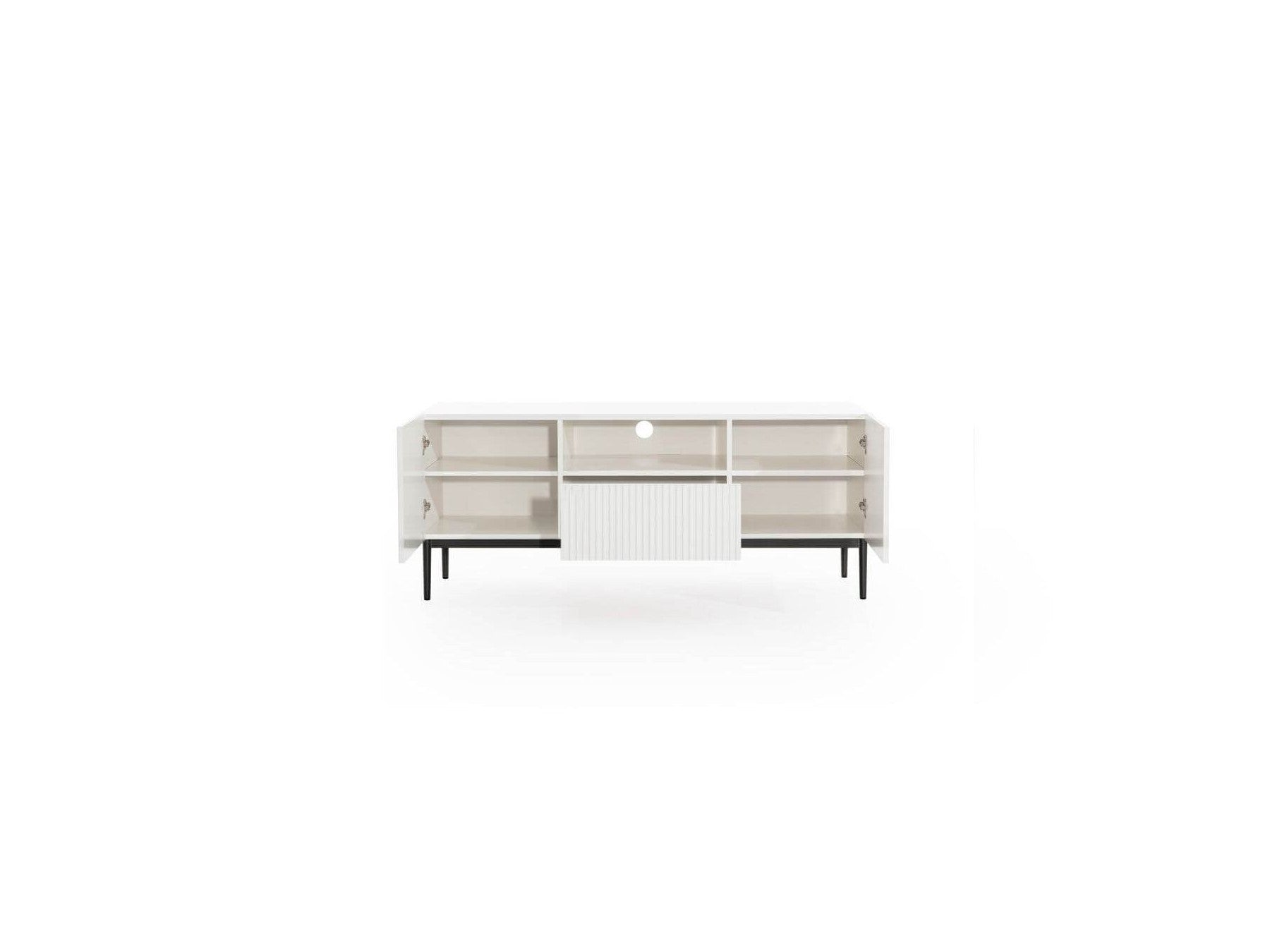 Kasha - Mueble de TV con compartimento - Patas negras