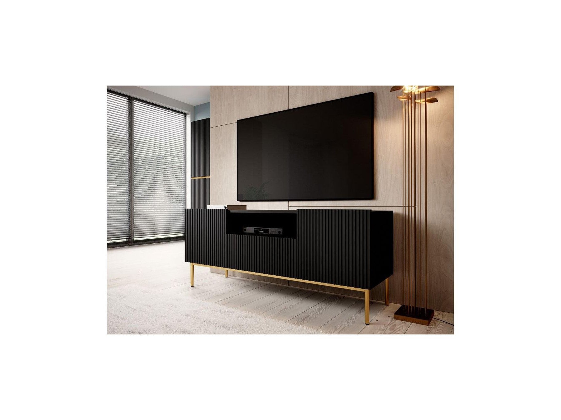 Kasha - Mueble de TV con nicho - Patas doradas