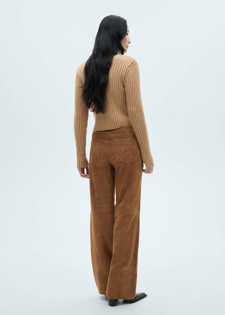Cardigan Maille Côtelée Col V