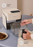 Air Fryer Studio Crystal - Freidora sin aceite 4.2L - Blanco roto