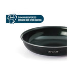 Batería De Cocina 4 Piezas - Aluminio Negro Con Revestimiento Diamante Perlado
