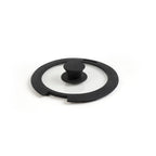 Couvercle En Verre + Silicone 24 Cm - Noir