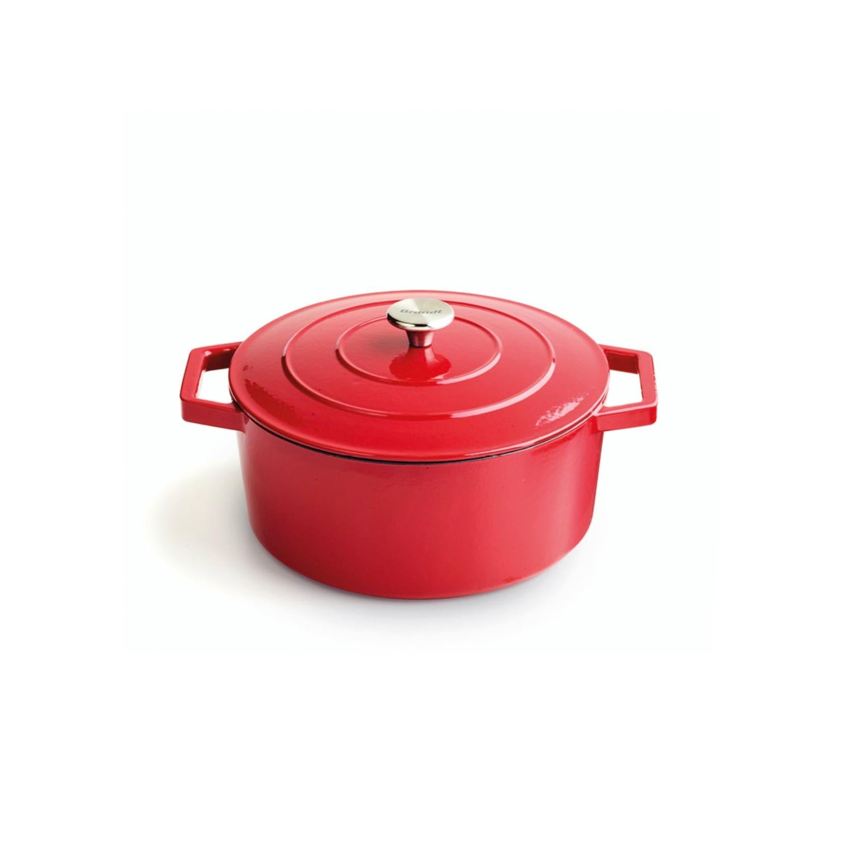 Cocotte De Hierro Fundido Redonda - Roja