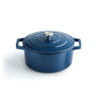 BRANDT - Cocotte En Fonte D'Acier Ronde - Bleu