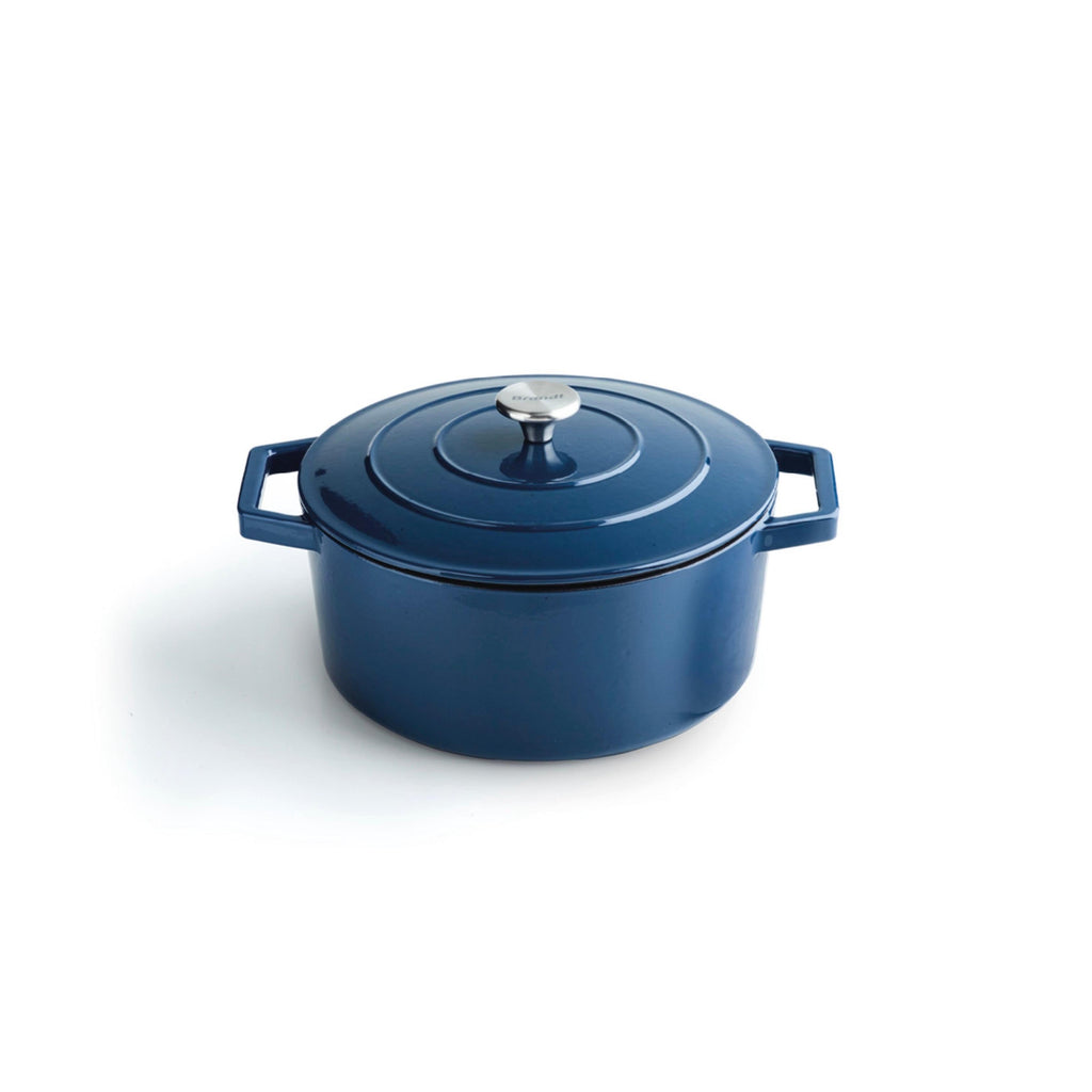 Cocotte Redonda De Hierro Fundido - Azul