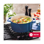 Cocotte Redonda De Hierro Fundido - Azul