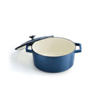 Cocotte Redonda De Hierro Fundido - Azul