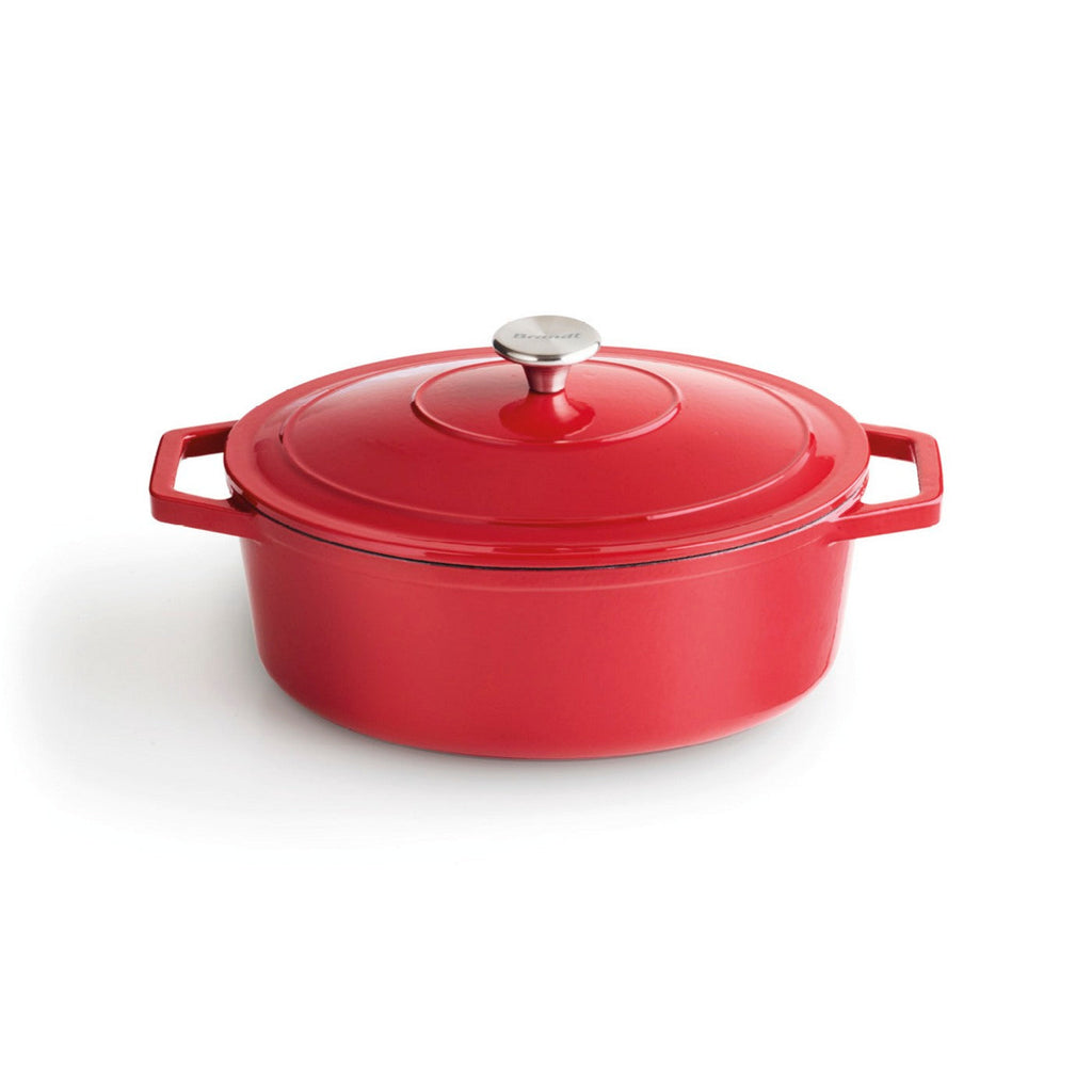 BRANDT - Cocotte En Fonte D'Acier Ovale - Rouge