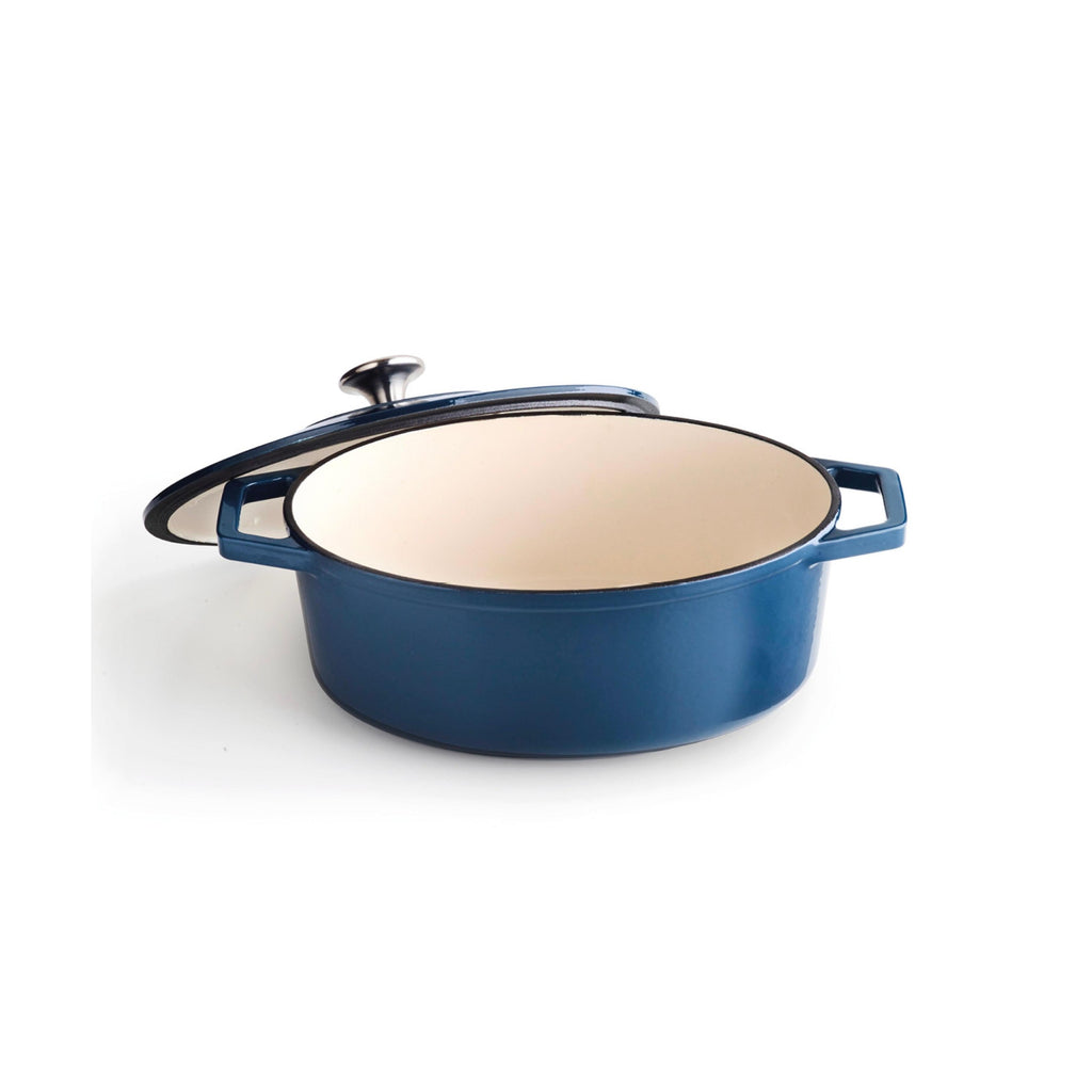 Cocotte De Hierro Fundido Ovalada - Azul