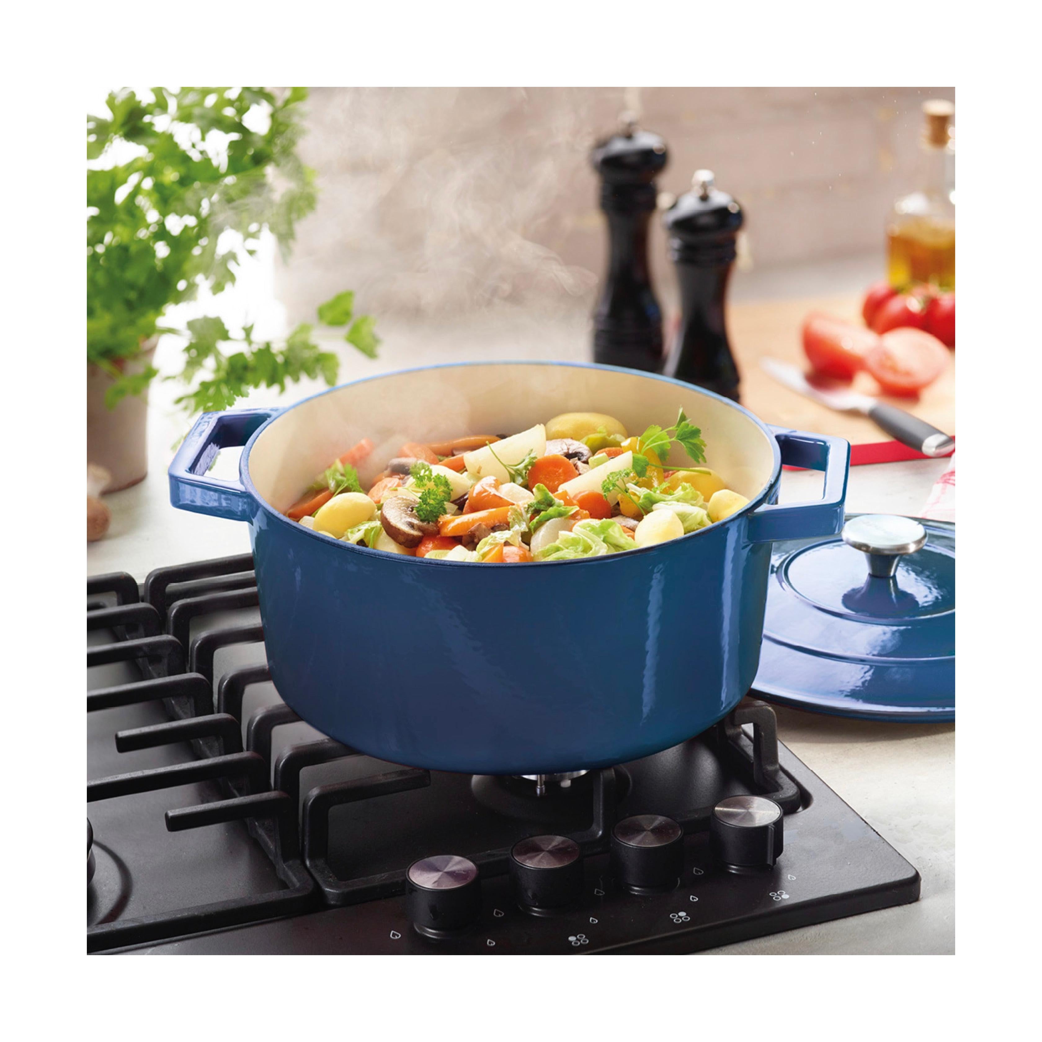 Cocotte De Hierro Fundido Ovalada - Azul