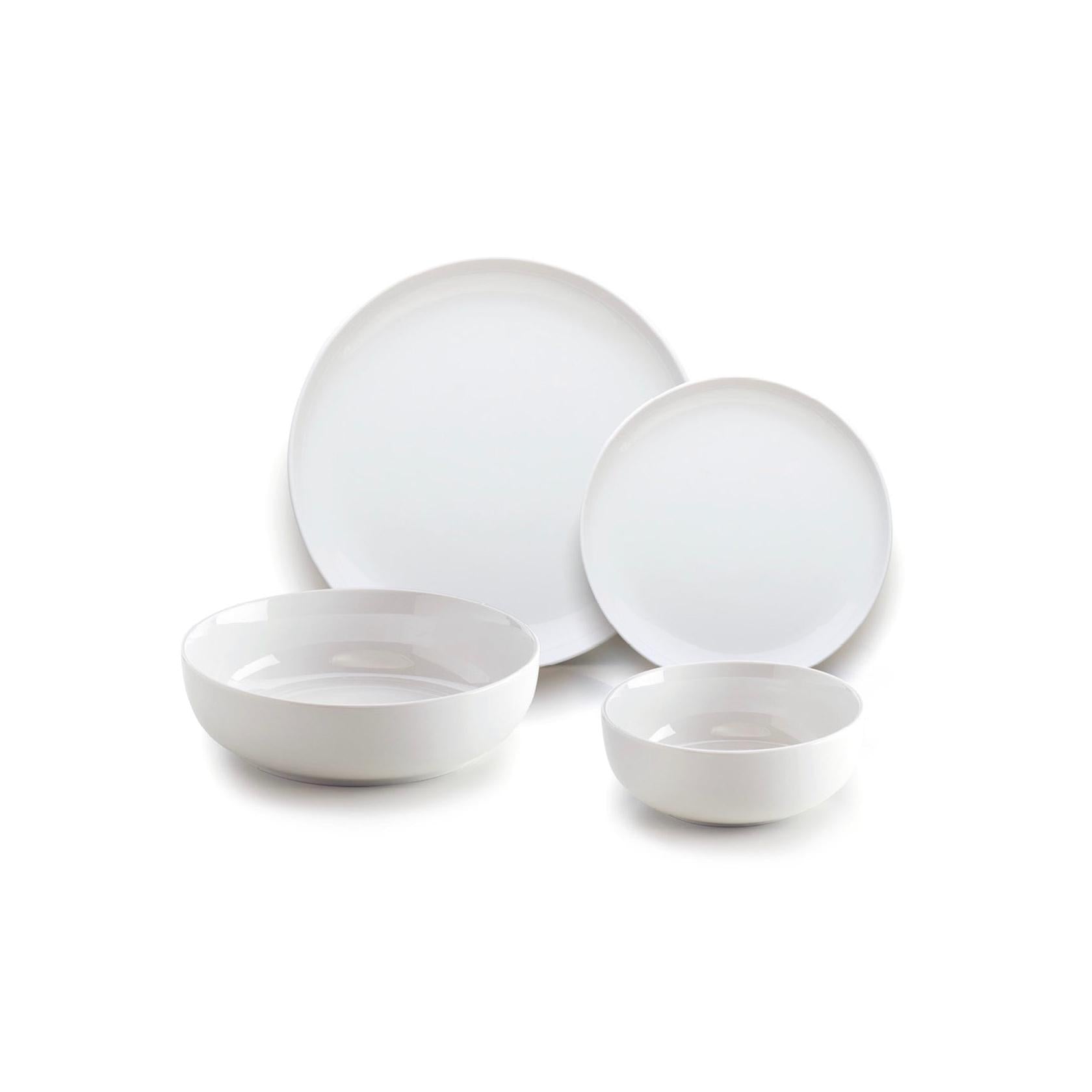 Servicio De Mesa De 24 Piezas En Porcelana - Blanco