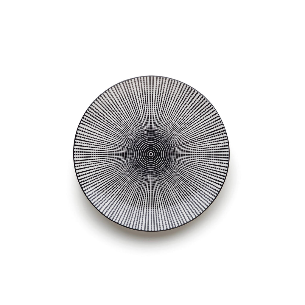 Service De Table 24 Pièces En Porcelaine Avec Relief - Blanc/Noir