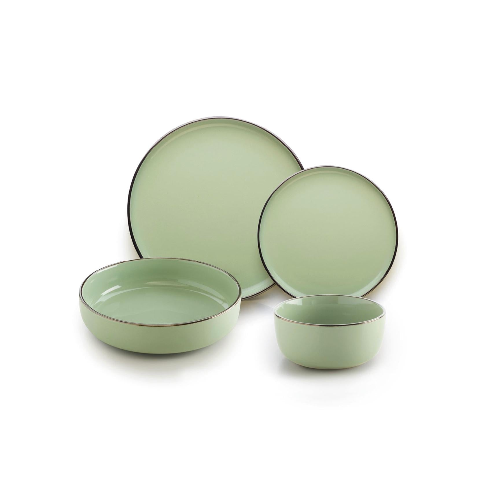 Servicio De Mesa 24 Piezas - Verde Claro