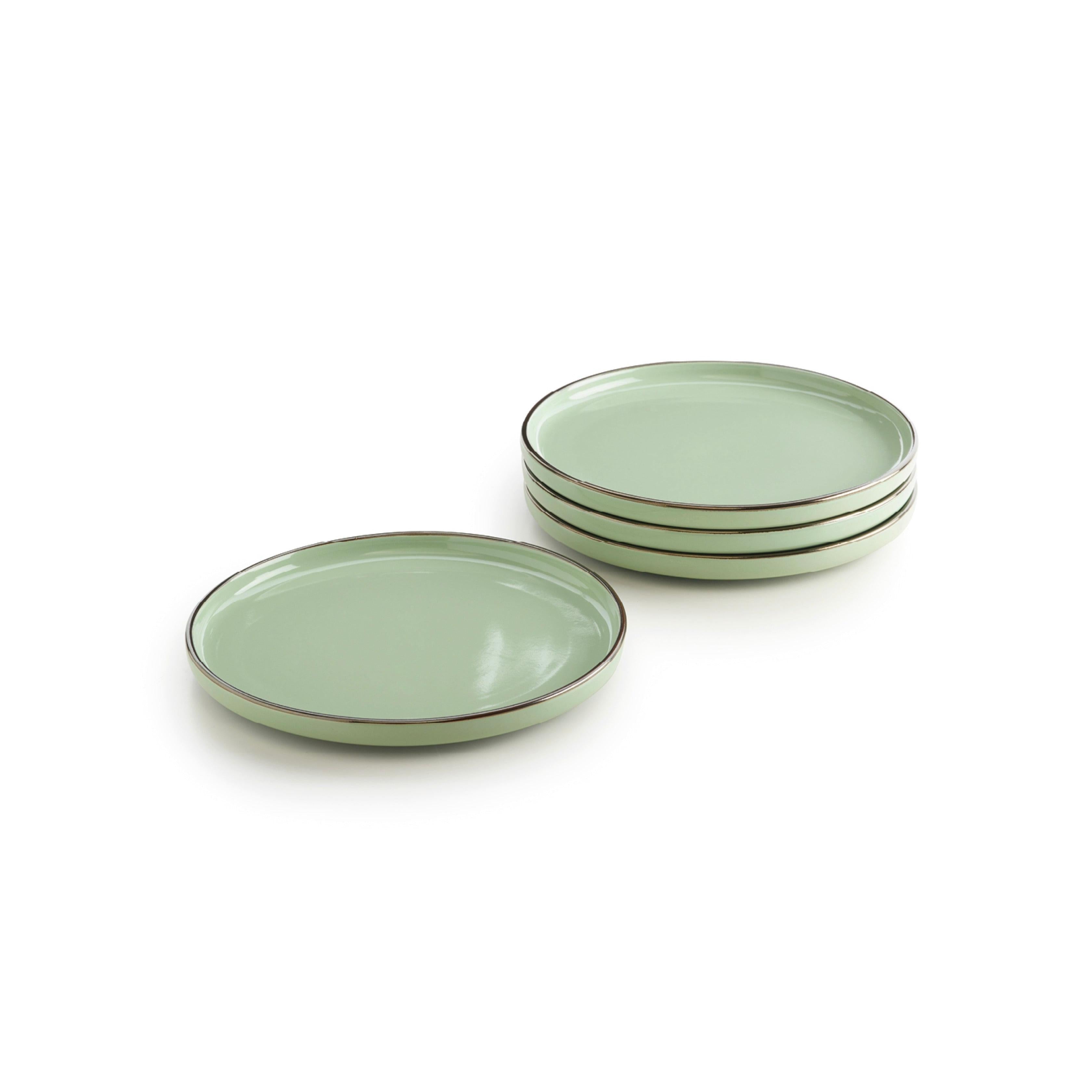 Set De 4 Platos - Verde Claro