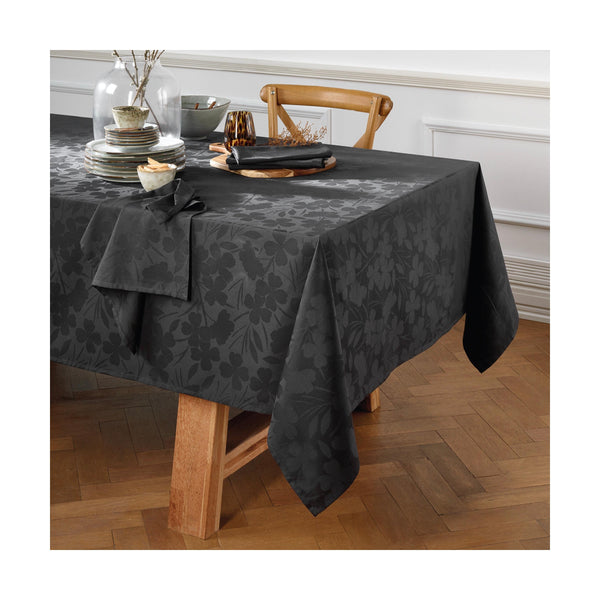 Mantel Tejido Jacquard Fleurette - Gris Oscuro