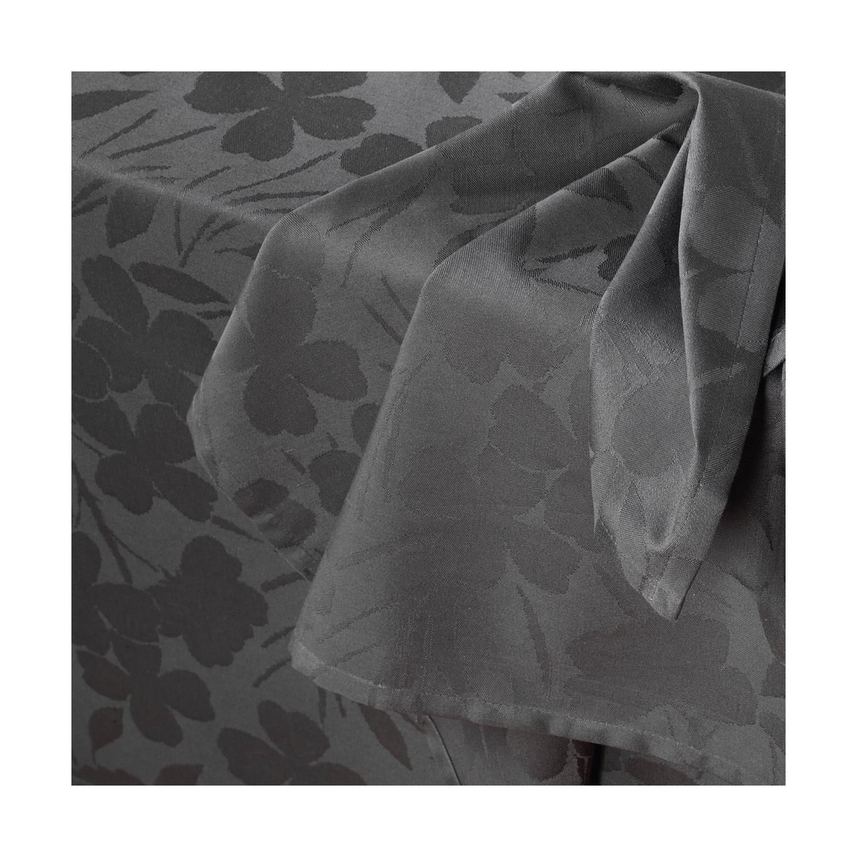 Set De 4 Servilletas Tejido Jacquard Fleurette - Gris Oscuro