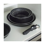 Juego de Cocina Apilable Con Mango Extraíble 10 Piezas - Champán