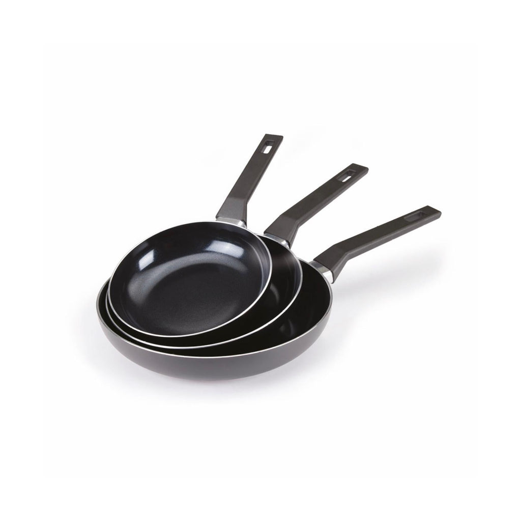 Set De 3 Sartenes Con Mango De Baquelita - Negro
