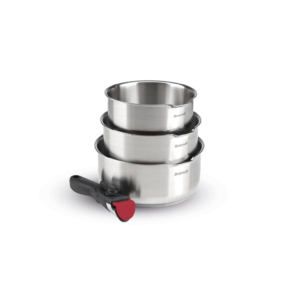 Batería De Cocina 4 Piezas En Acero Inoxidable