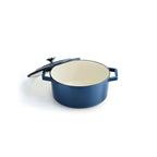 Cocotte Redonda De Hierro Fundido - Azul