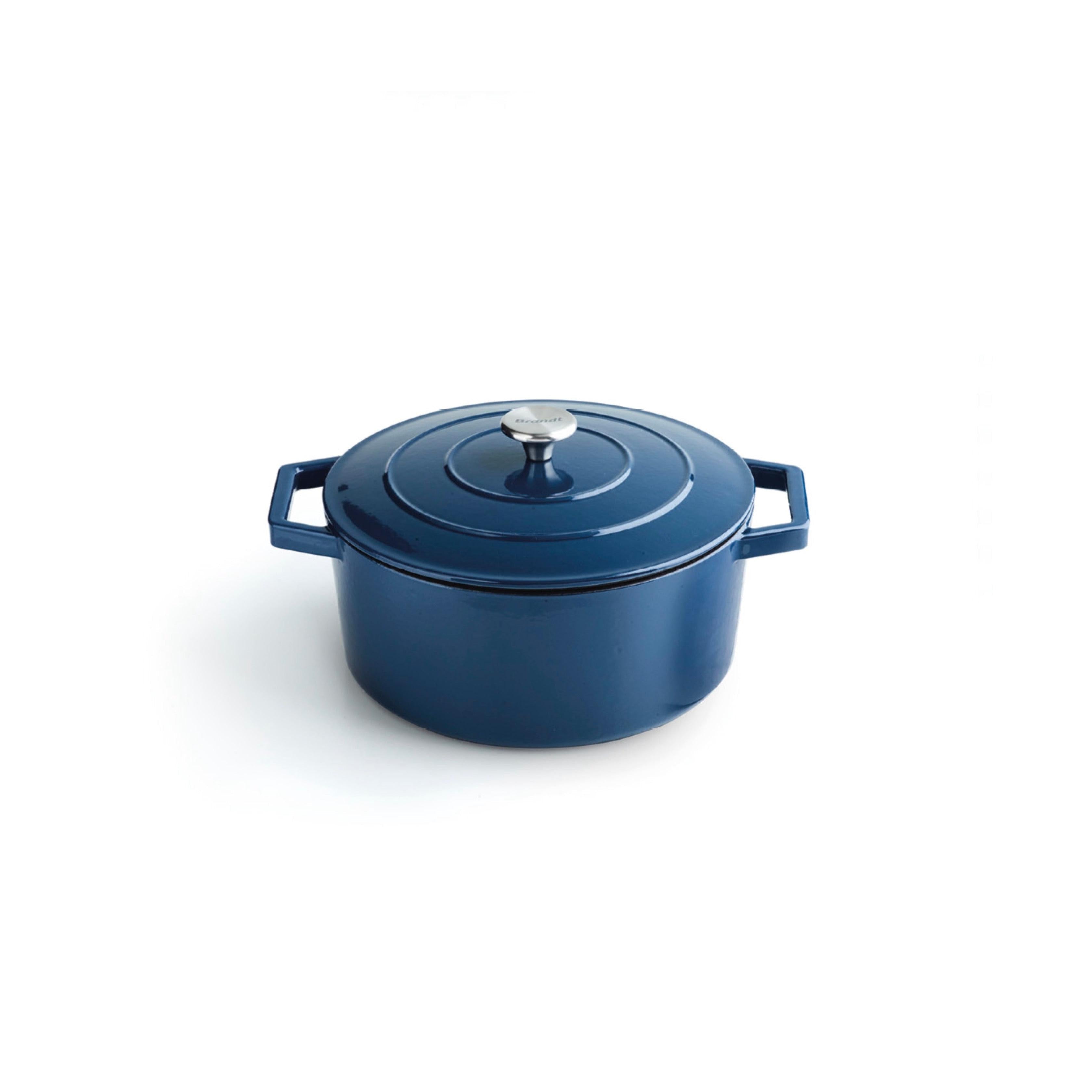 Cocotte Redonda De Hierro Fundido - Azul