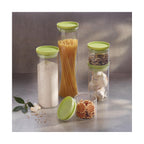 Set de 2 Cajas de Vidrio con Tapas de Plástico - Verde