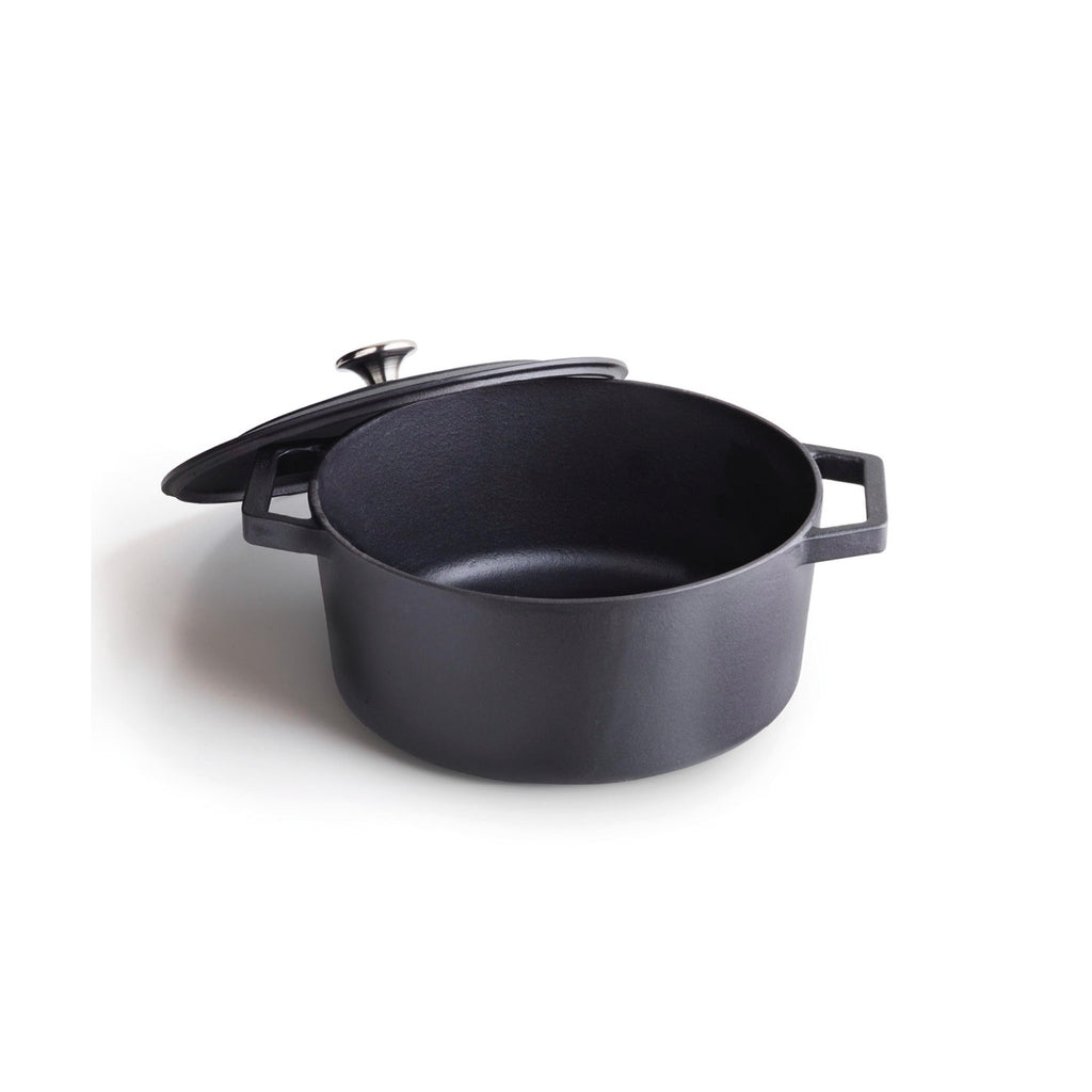Cocotte Redonda De Hierro Fundido - Negro
